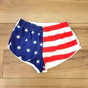 UZZI stars and stripes America Running Shorts size small